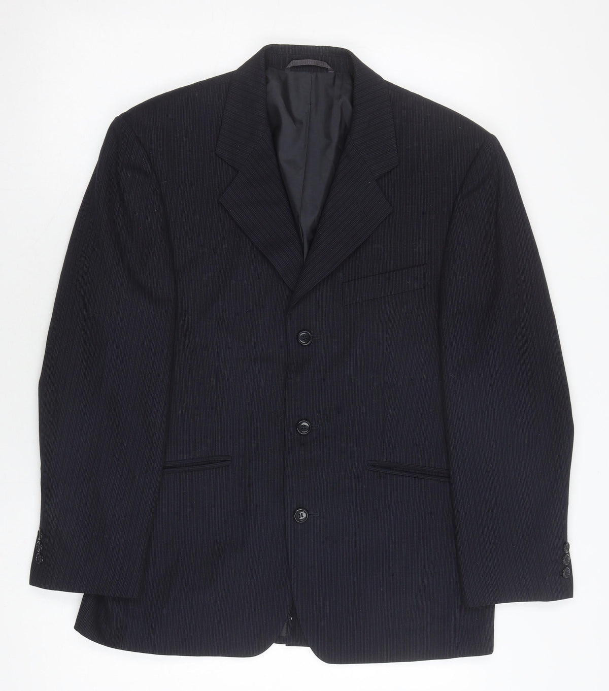 Pinstripe Fine Lines Men's Blazer Black 38S
