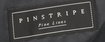 Pinstripe Fine Lines Men's Blazer Black 38S