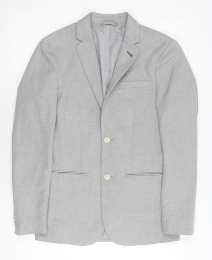Mens UK Size 46 JACK & JONES Regular Grey Suit Jacket