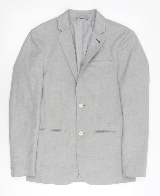 Mens UK Size 46 JACK & JONES Regular Grey Suit Jacket