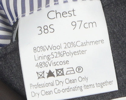 Mens UK Size 38 John Lewis Regular Grey Suit Jacket