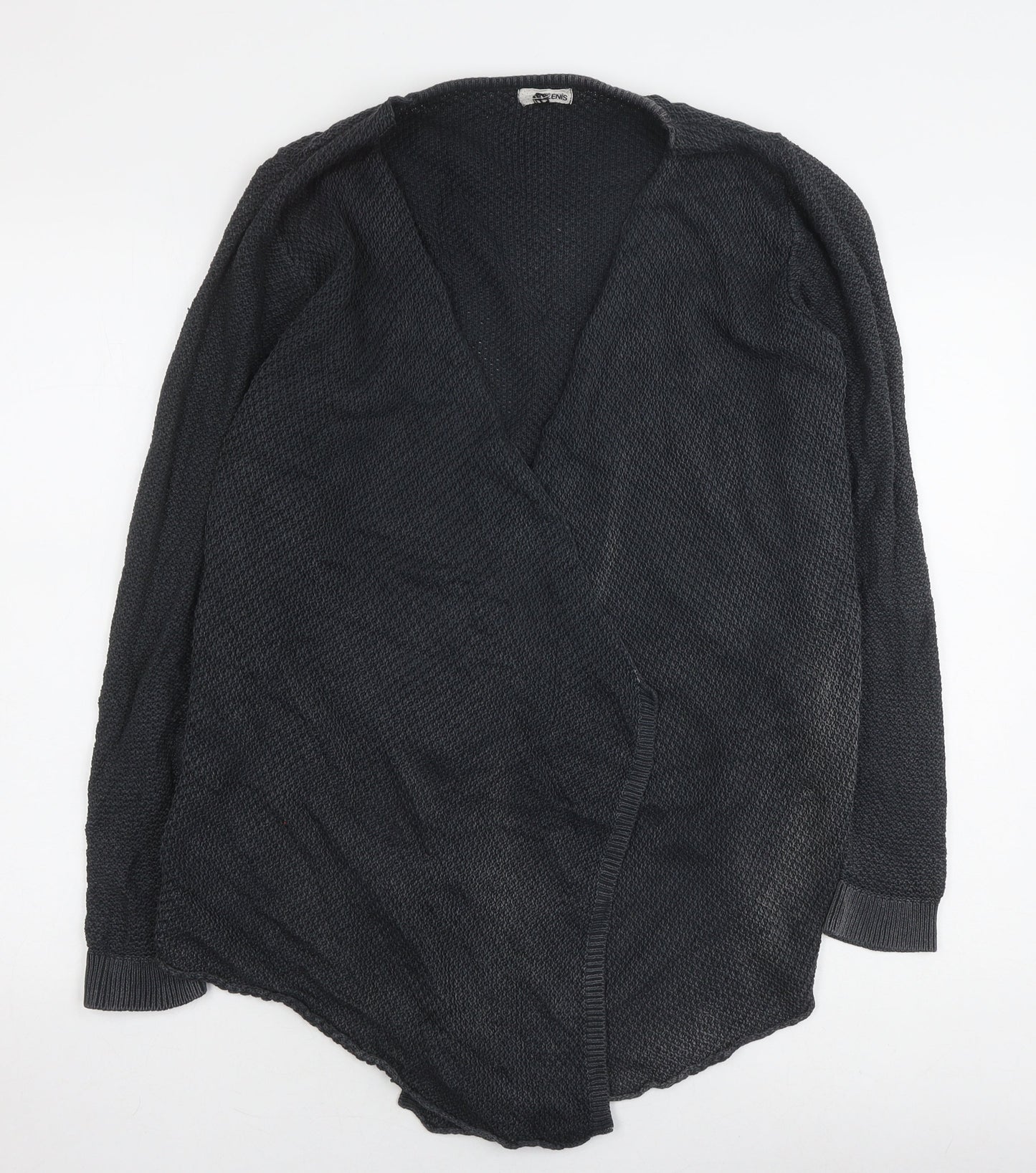 Womens UK Size M Tezenis Black Cardigan Jumper