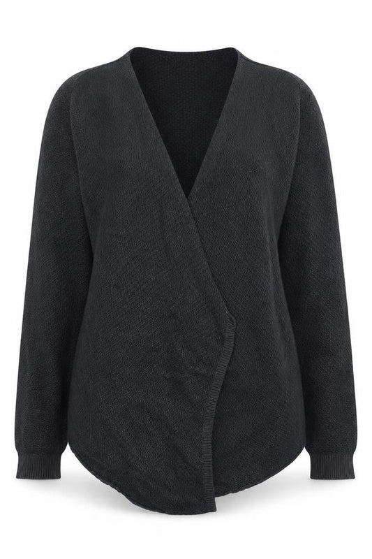 Womens UK Size M Tezenis Black Cardigan Jumper