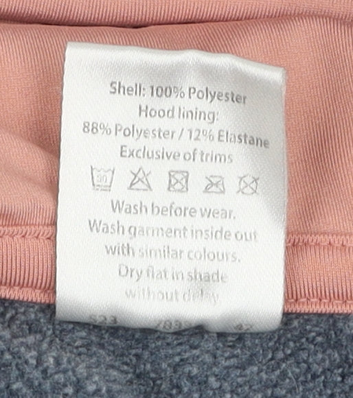 Crane Girls Grey Full Zip Hoodie 13-14 Years Hooded Fleece