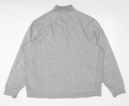 Mens UK Size 2XL Original Penguin Grey 1/2 Zip Sweatshirt