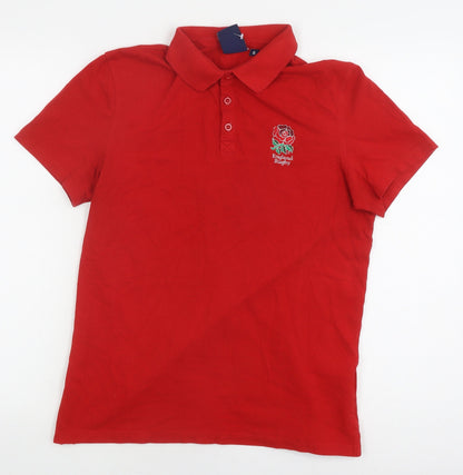 Fanatics Men's Red Polo S Rugby Short Sleeve