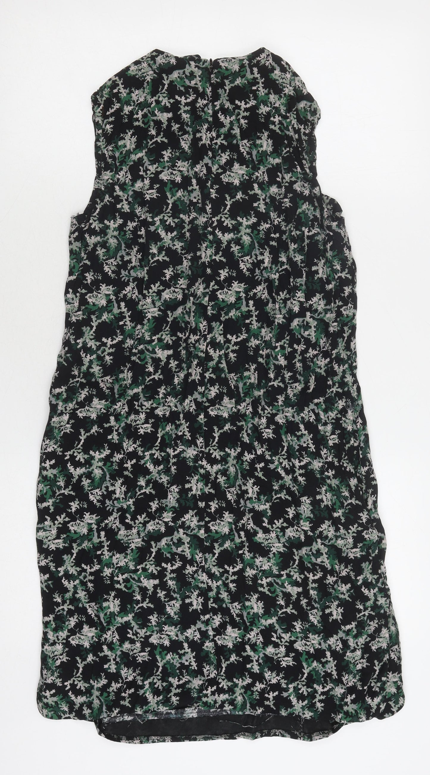 & Other Stories Women's Floral Black Shift Dress 12