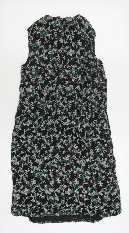 & Other Stories Women's Floral Black Shift Dress 12