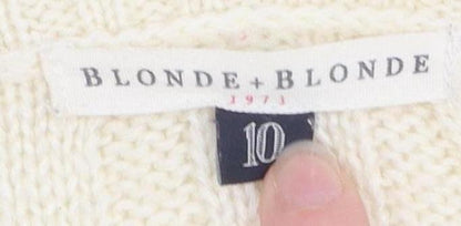 Blonde + Blonde Women’s Ivory Cable Pullover Jumper Size 10
