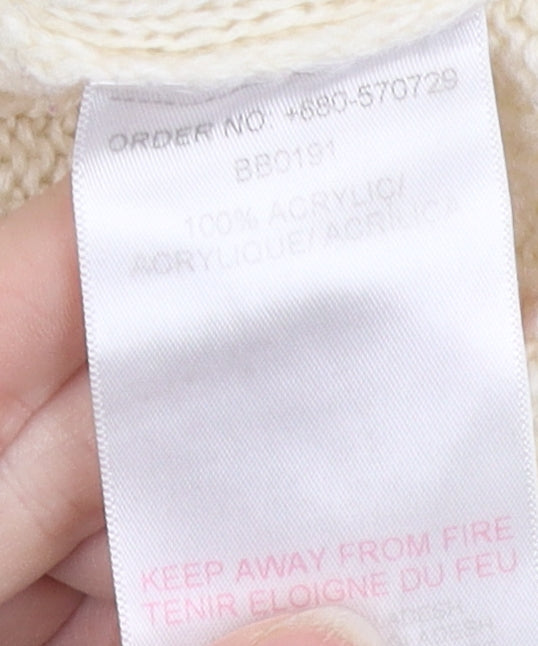 Blonde + Blonde Women’s Ivory Cable Pullover Jumper Size 10