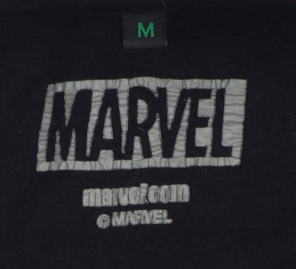 Unisex Adults UK Size M Marvel Black Pullover Hoodie