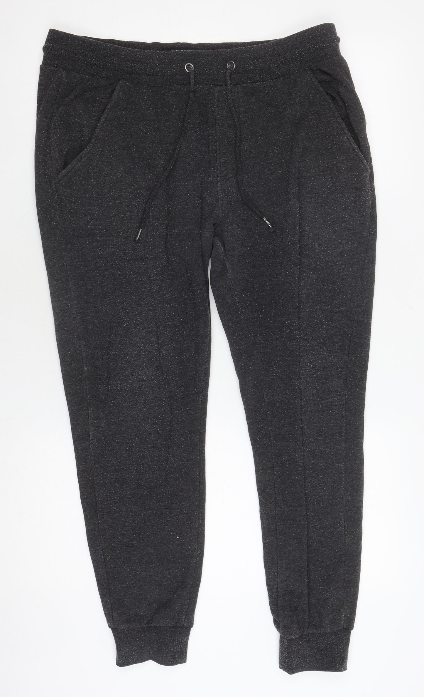 Womens UK Size L Brave Soul Regular Fit Jogger Black Trousers