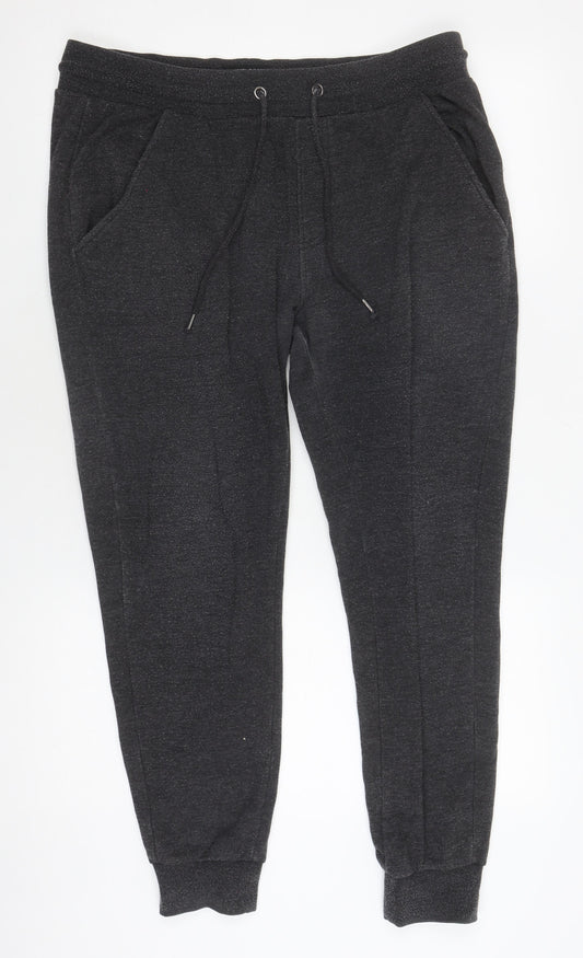 Womens UK Size L Brave Soul Regular Fit Jogger Black Trousers