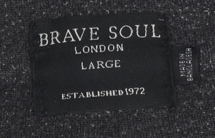 Womens UK Size L Brave Soul Regular Fit Jogger Black Trousers