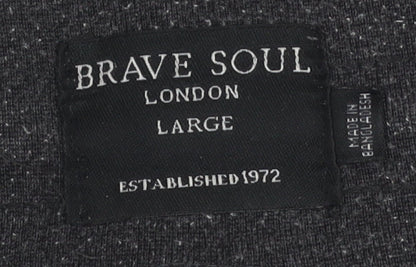 Womens UK Size L Brave Soul Regular Fit Jogger Black Trousers