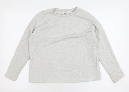 Womens UK Size XS Pull&Bear Grey Basic T-Shirt