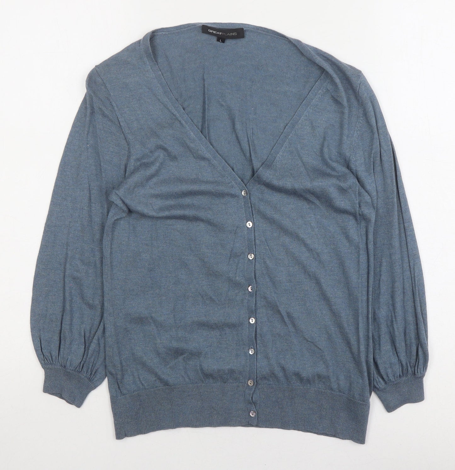 Womens UK Size L Great Plains Blue Cardigan Jumper