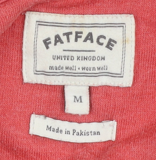 Mens UK Size M FatFace Pink Pullover Hoodie