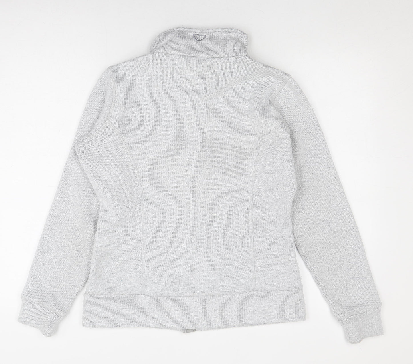 Brasher Women's Grey Mid-Length Fleece Jacket Size 12