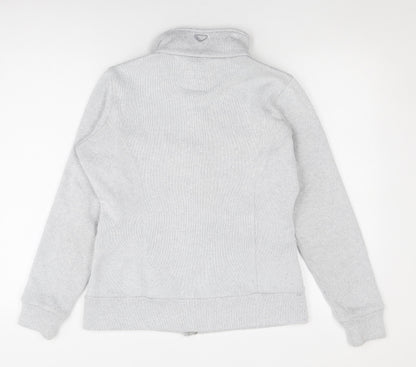 Brasher Women's Grey Mid-Length Fleece Jacket Size 12