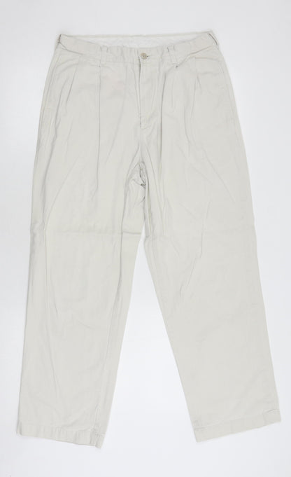 Brooks Sport Men's Beige Chino Trousers Size M