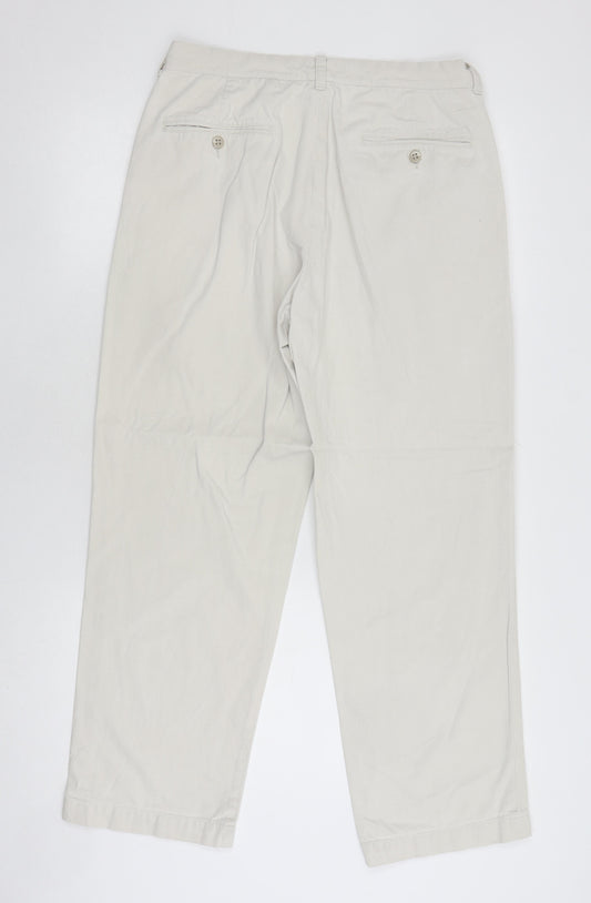 Brooks Sport Men's Beige Chino Trousers Size M