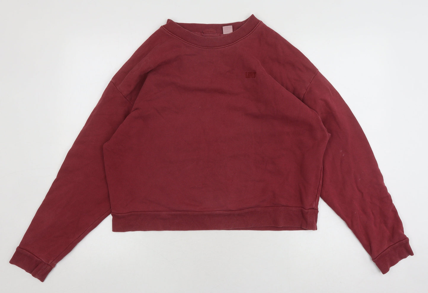 Unisex Adults UK Size S Levi's Red Pullover Sweatshirt