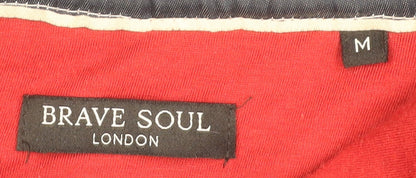 Mens UK Size M Brave Soul Blue Pullover Hoodie