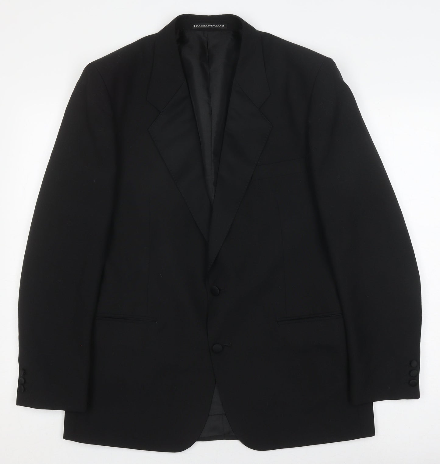 Mens UK Size 40 Harbarry of England Regular Black Suit Jacket