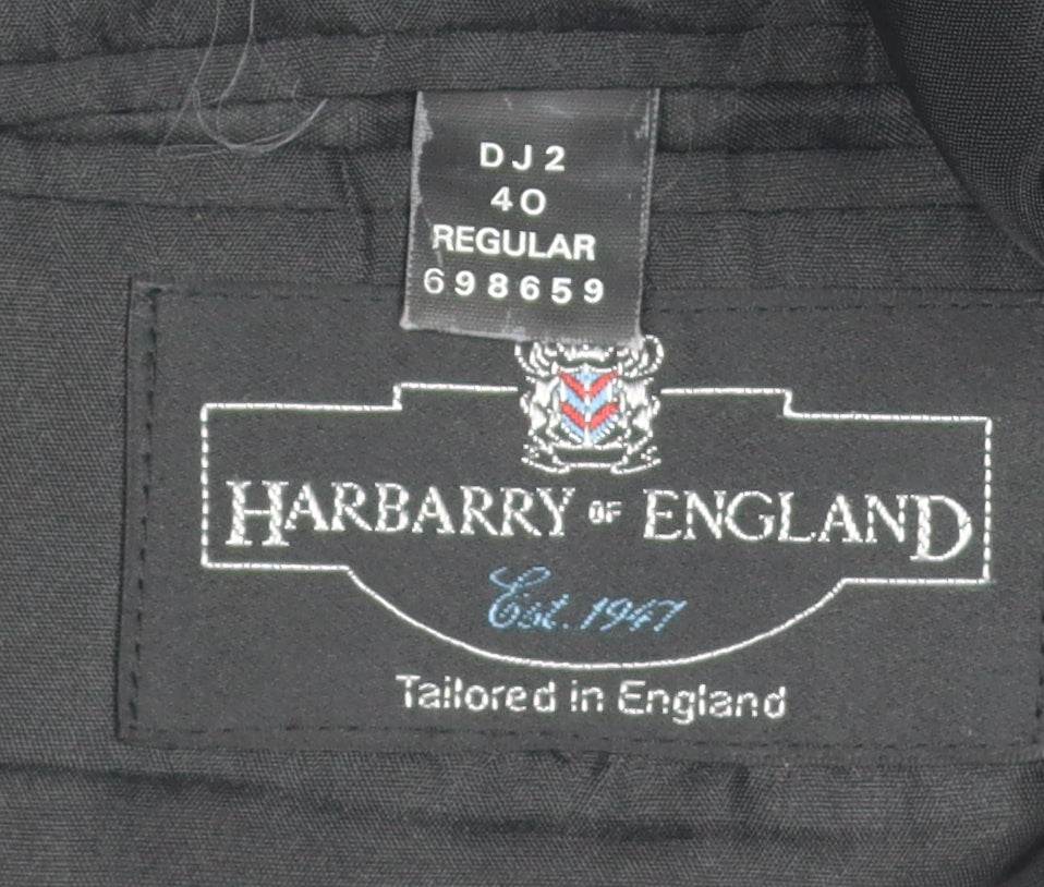 Mens UK Size 40 Harbarry of England Regular Black Suit Jacket