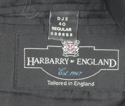 Mens UK Size 40 Harbarry of England Regular Black Suit Jacket