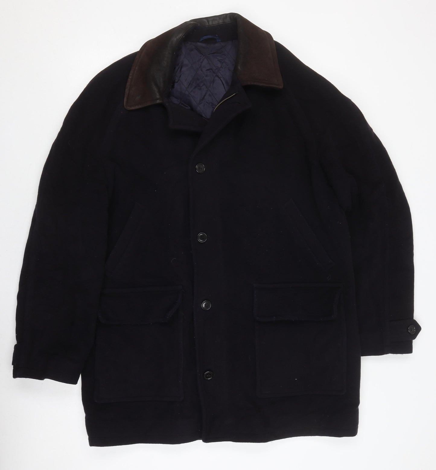 Mens UK Size L Fraser Menswear Blue Overcoat