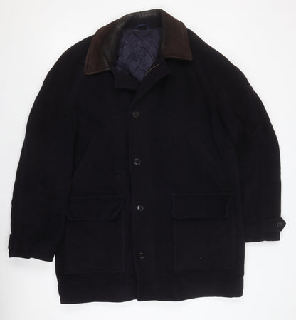 Mens UK Size L Fraser Menswear Blue Overcoat