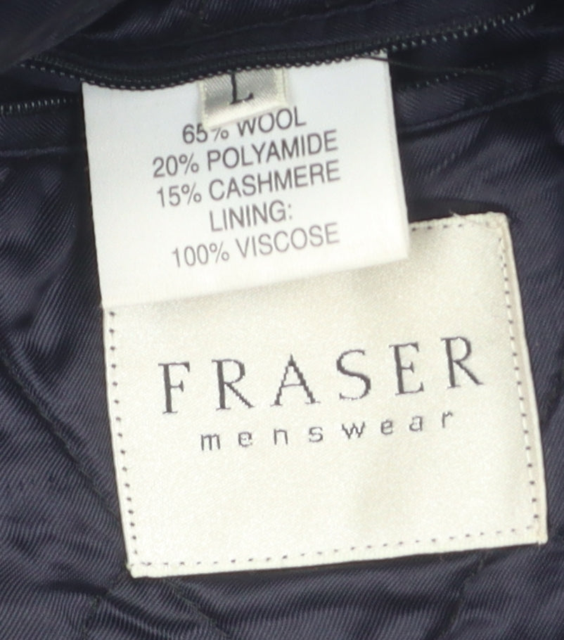 Mens UK Size L Fraser Menswear Blue Overcoat