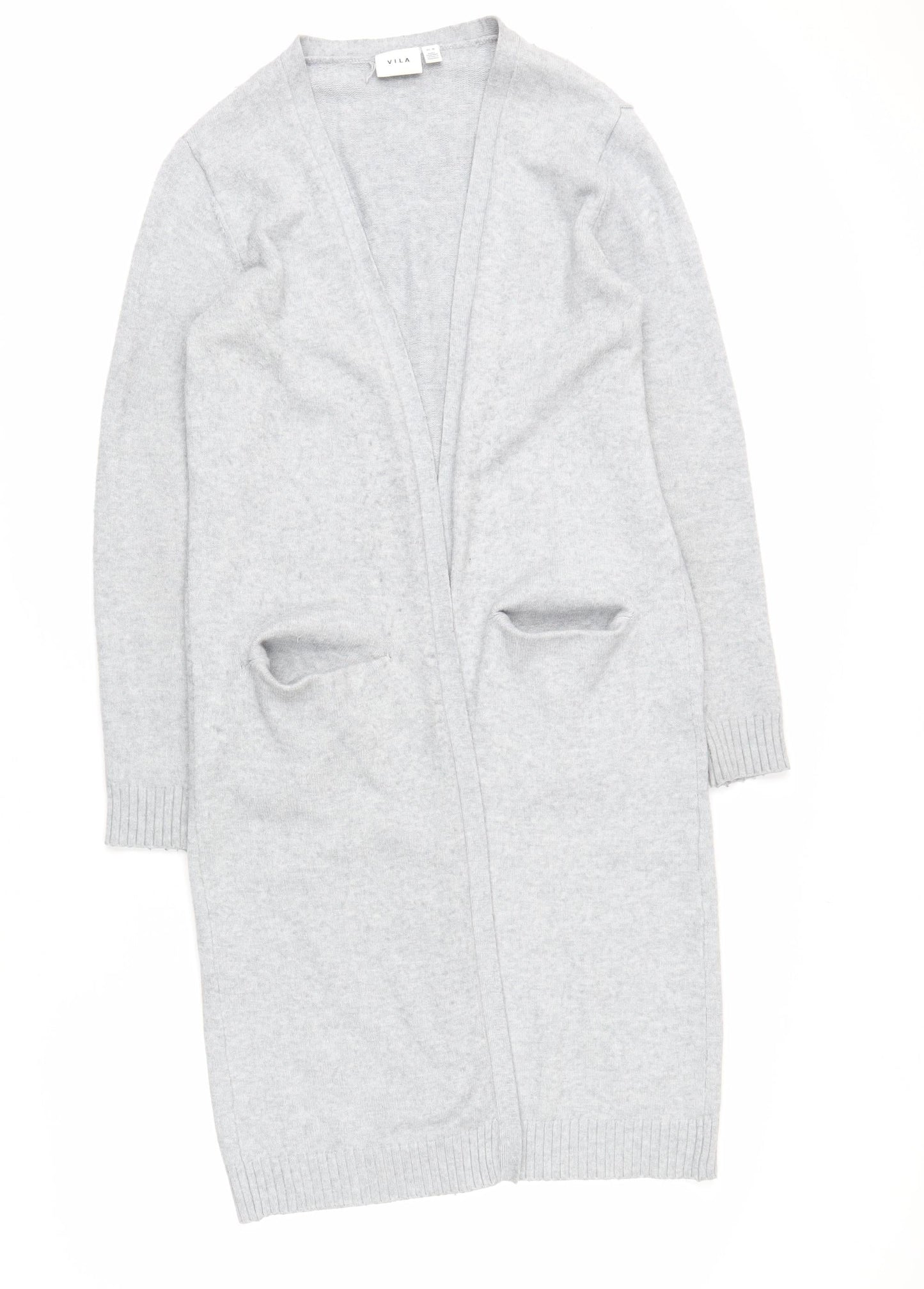Womens UK Size 12 VILA Grey Cardigan Jumper