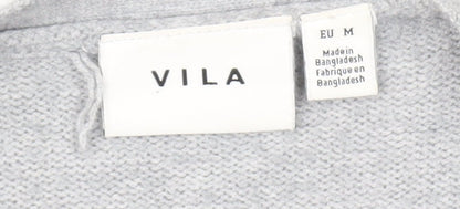 Womens UK Size 12 VILA Grey Cardigan Jumper