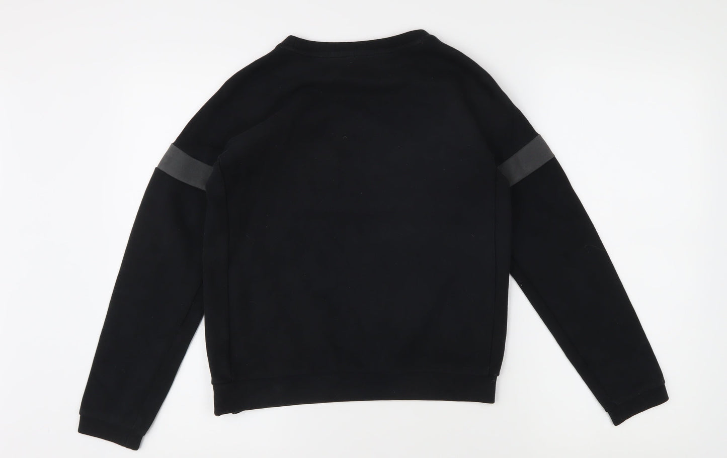 Adidas Boys Black Logo Pullover Top 11-12Y Casual