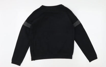 Adidas Boys Black Logo Pullover Top 11-12Y Casual
