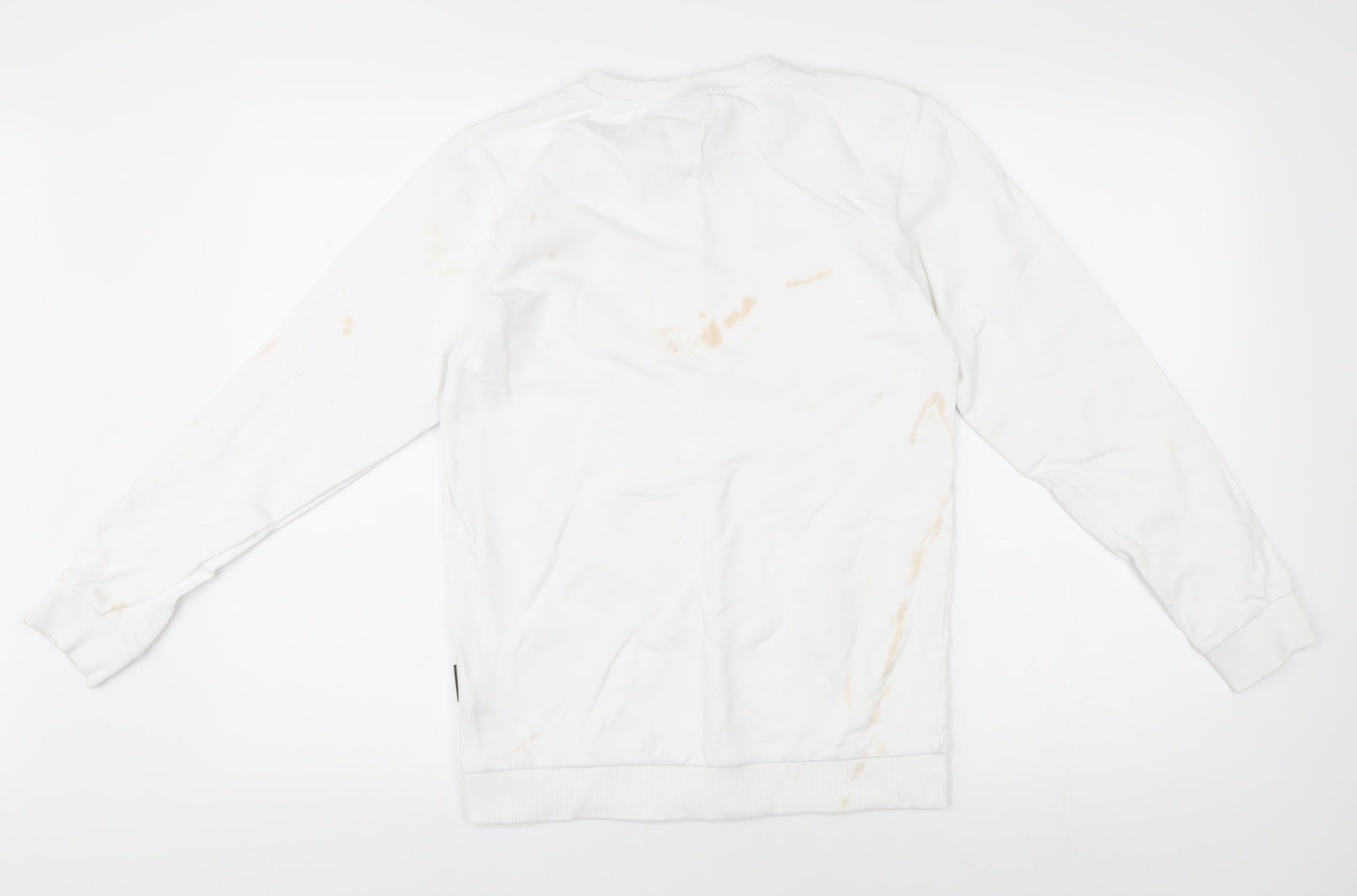Napapijri Men's White Medium Pullover Jumper