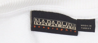 Napapijri Men's White Medium Pullover Jumper