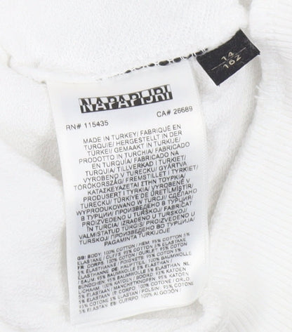 Napapijri Men's White Medium Pullover Jumper