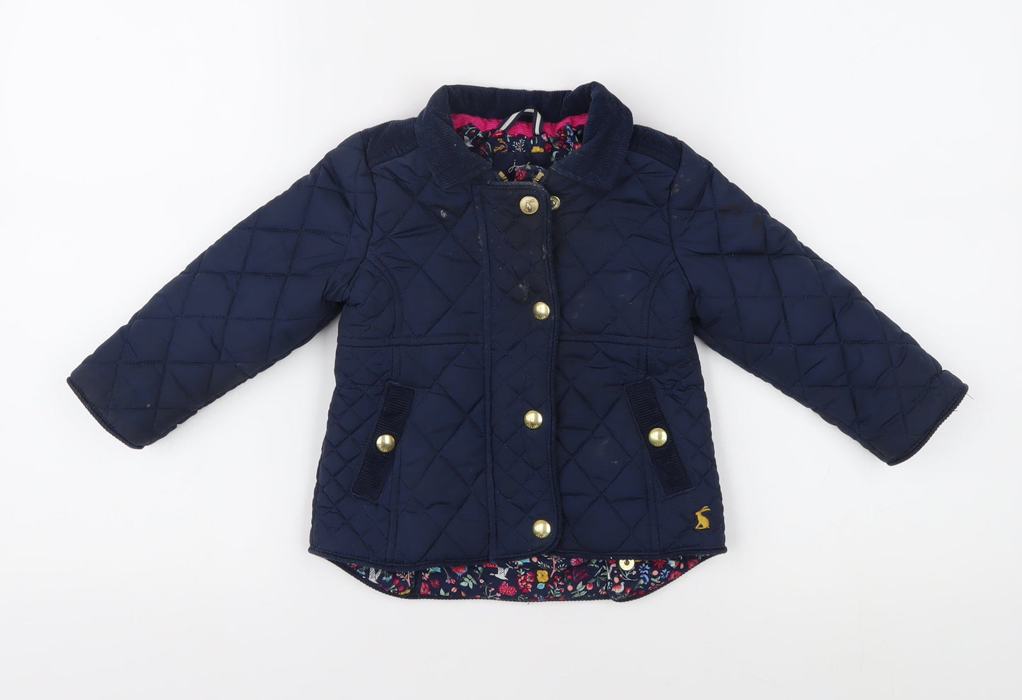 Joules Unisex Toddler Quilted Jacket 12 Months Blue