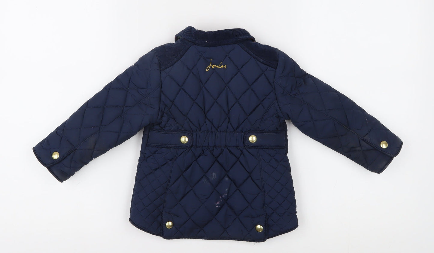 Joules Unisex Toddler Quilted Jacket 12 Months Blue