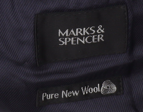 Mens UK Size 40 Marks and Spencer Regular Blue Suit Jacket
