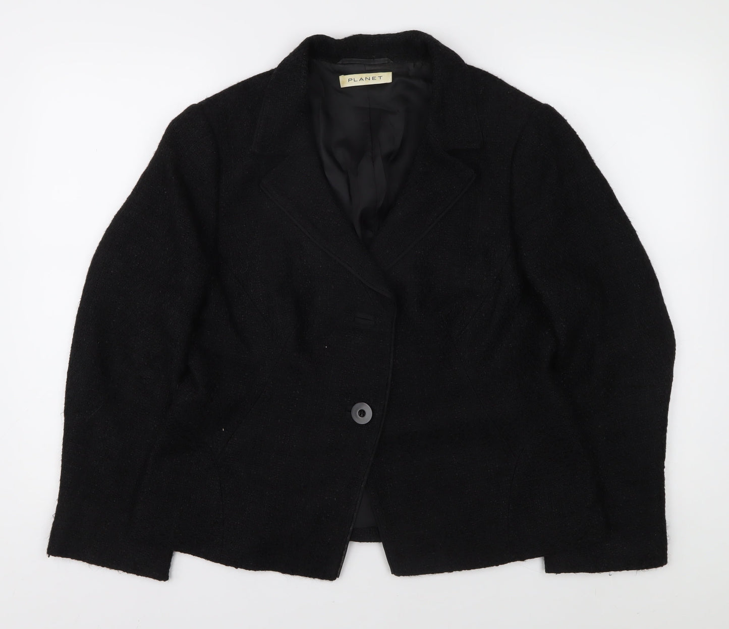 Womens UK Size 16 Planet Regular Black Blazer