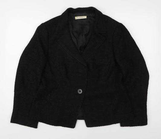 Womens UK Size 16 Planet Regular Black Blazer