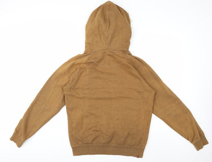 Mens UK Size M Blend Brown Pullover Hoodie