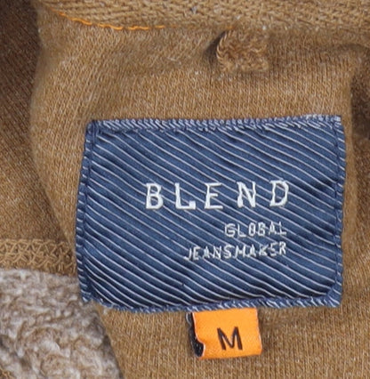 Mens UK Size M Blend Brown Pullover Hoodie