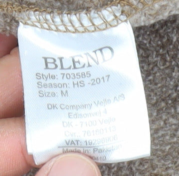 Mens UK Size M Blend Brown Pullover Hoodie
