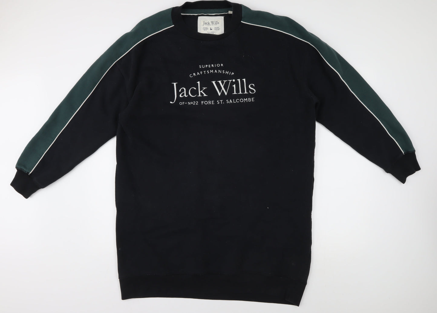 Jack Wills Women's Black Crew Neck Jersey Size 14